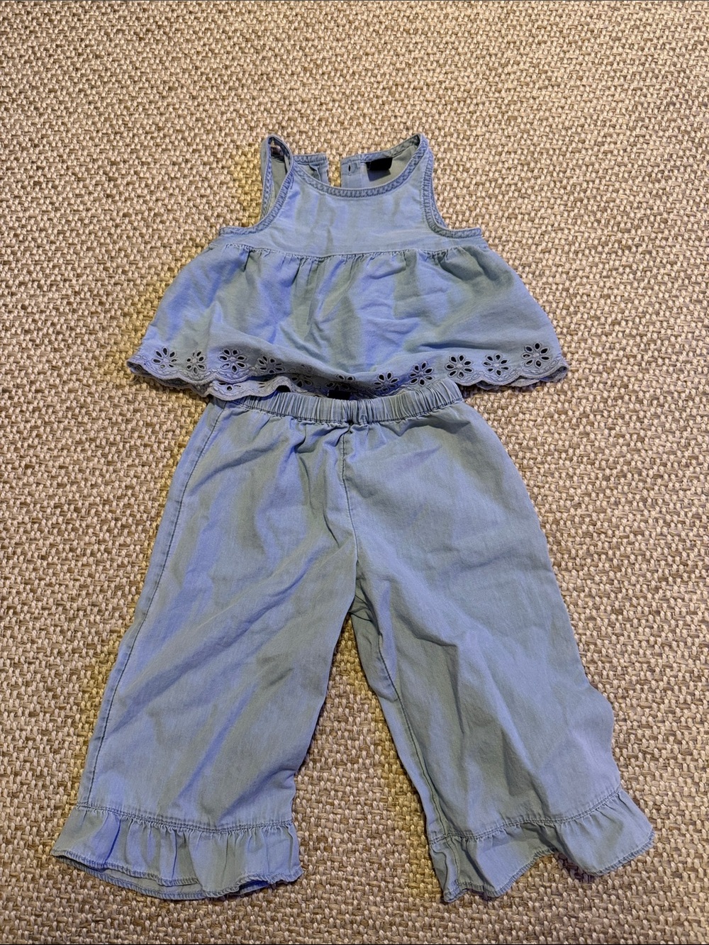 Baby gap 2t blue denim color tank top set